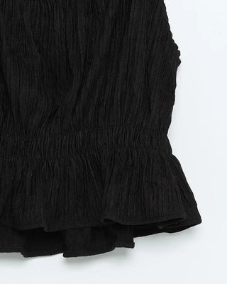 Frill Shirred Bustier Pants Set