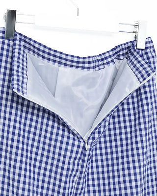 Gingham check maxi skirt