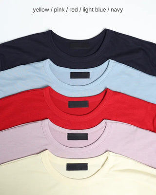 Colored short-sleeved tops
