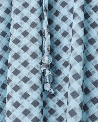 Checked round blouse