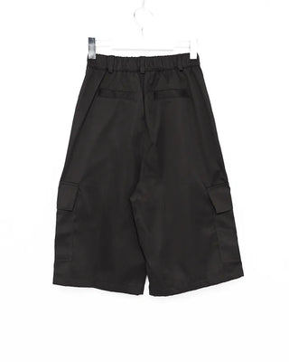 Tucked cargo Bermuda cotton pants