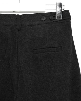 Brushed two-pleat wide slacks