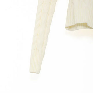 Fur Hood Cable Knit