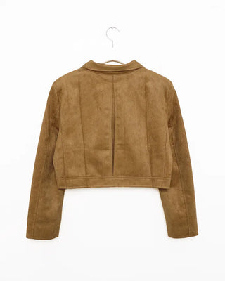 Suede cropped jacket