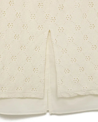 Lace layered long skirt