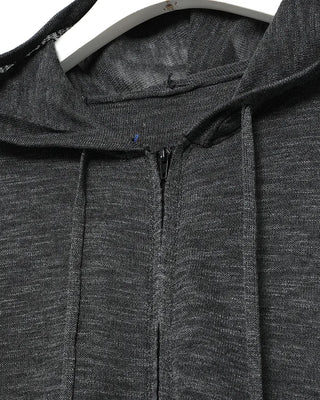 See-through hooded zip-up