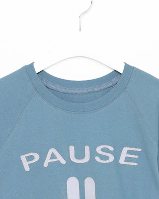 PAUSE Patch Semi-Cropped Half T-Shirt