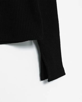 Round neck long-sleeve cardigan