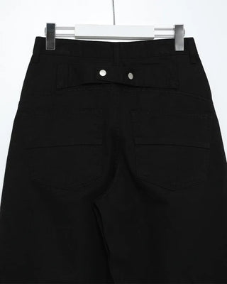 Back snap cotton wide pants