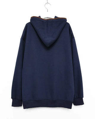 Ethnic patch hoodie