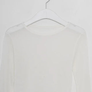 Round neck sheer long T-shirt