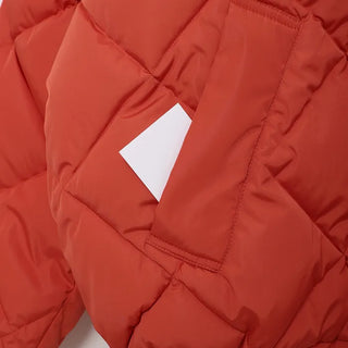 (Unisex) High-Neck Quilted Padded Jacket