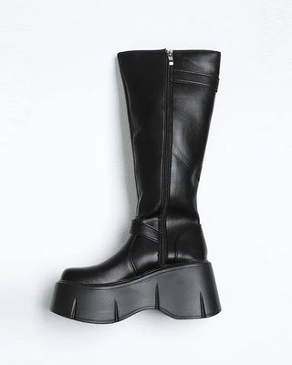 Two-buckle long boots