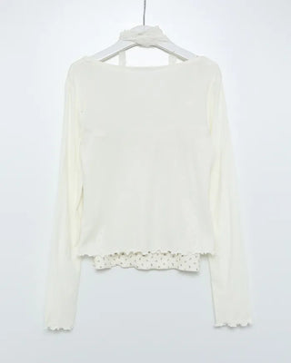 Flower lace camisole & cardigan set