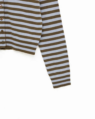Two-tone striped cardigan