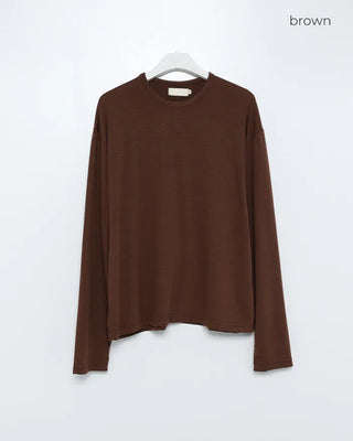 (Unisex) Simple Round Long Sleeve T-Shirt