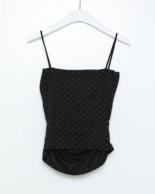 Polka dot cap camisole