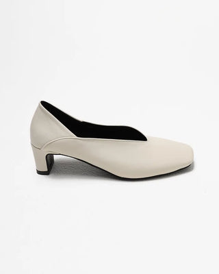Mid-heel loafer pumps