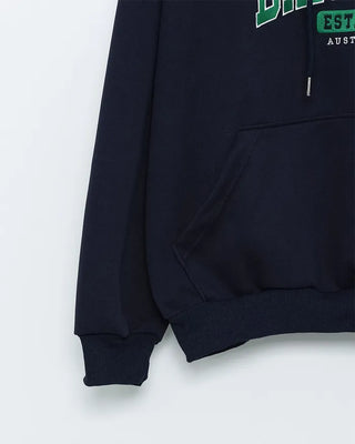 Lettering Oversized Hooded T-Shirt