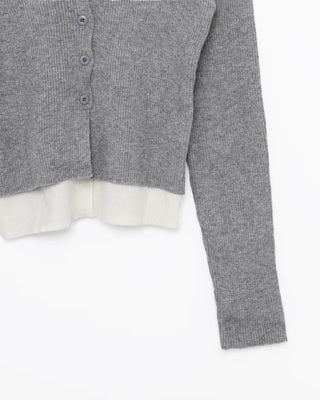 Layered-style cardigan