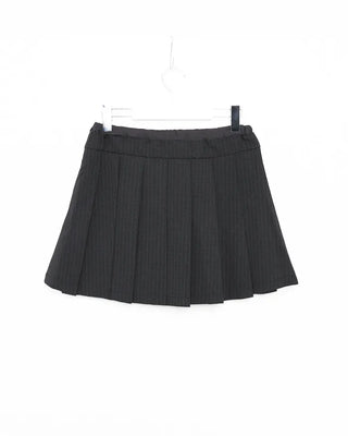 Pinstripe pleated mini skirt