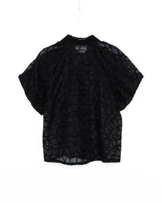 Lace Collar Flower Blouse