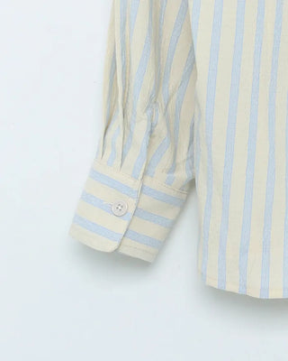 Double Stripe Wrinkle Loose Shirt