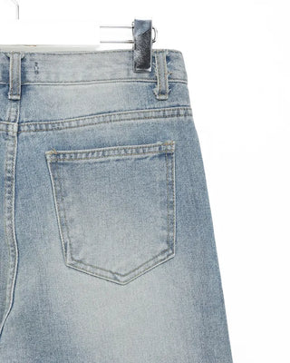 Semi-straight denim pants