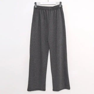 Striped wide-leg pants