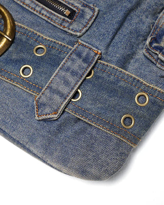 Big belt shoulder bag
