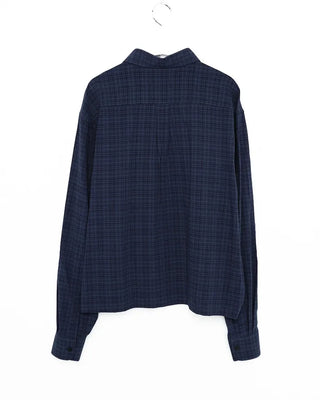 Cotton cropped check shirt