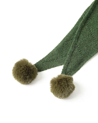 Pom-pom fur scarf