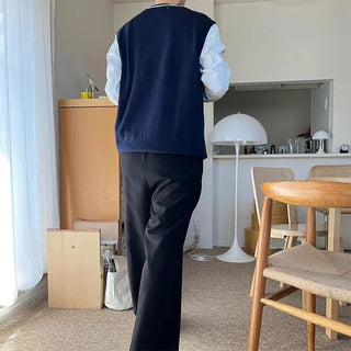 V-neck knit vest