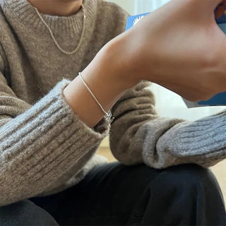 Silver ring bracelet