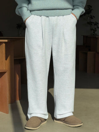 Allo One-Pleat Drawstring Fleece-Lined Training Pants