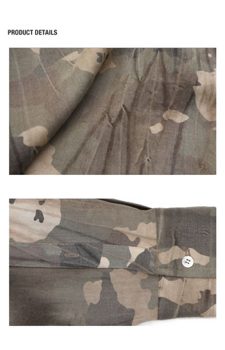 MASONPRINCE Draped Wrinkle Camouflage Shirt