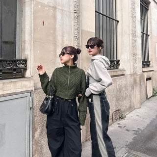Pintuck cargo pants