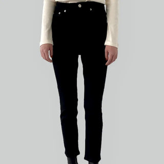 02 Slim Span Black Denim Pants