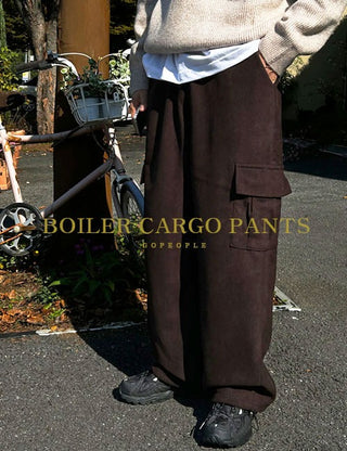 Boiler Fleece-Lined Cargo Elastic Pants (8 colors)