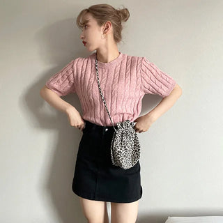 butter twist half sleeve knit