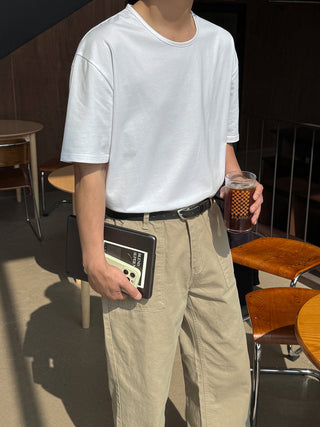 Must-have Washed U-Neck  T-shirt