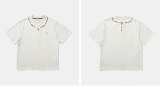 [Monterest] Necklace Print Embroidered Relaxed Tee
