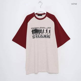 (Unisex) Chase Print Raglan Sleeve T-Shirt