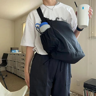 Pocket String Shoulder Bag