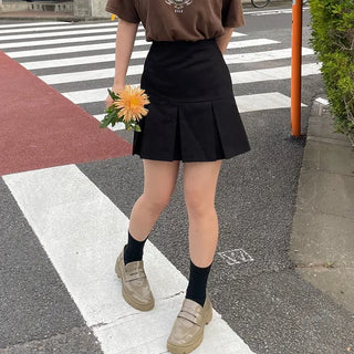 Pleated mini skirt