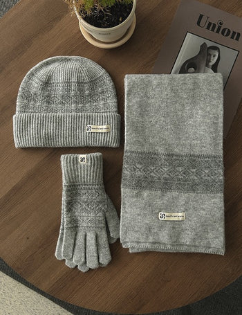 Beanie, Scarf, and Gloves Full Set (4 colors)