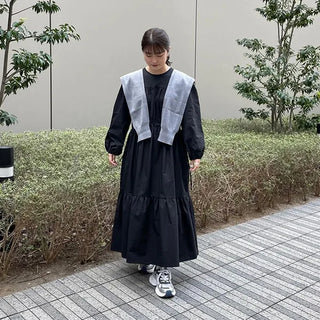 Waist strap long dress