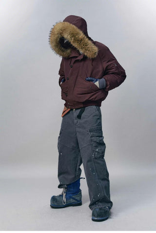 [Monterest] N2B Hooded Down Jacket with Fur Trim