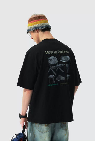 [Monterest] 5A Antibacterial Quick-Dry Outdoor Print Tee