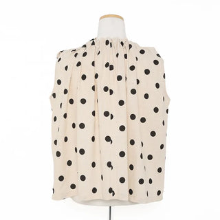 Halter neck polka dot blouse